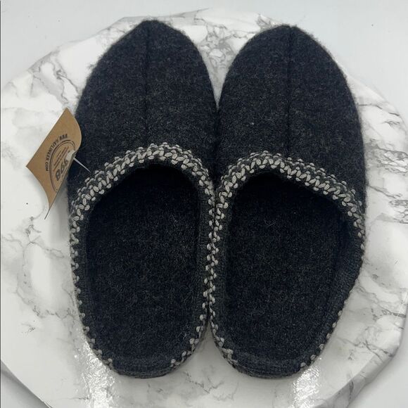 HAFLINGER AS Classic Charcoal Wool Slipper-9 NEW! - Picture 5 of 9